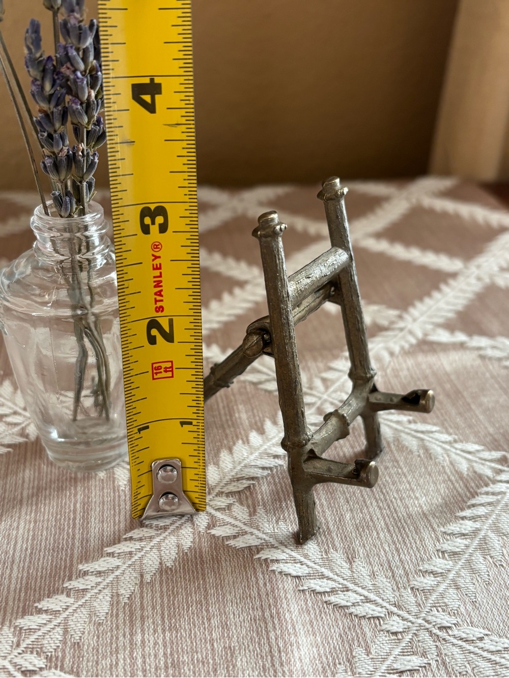 Vintage Brass Mini Easel Display Stand - Brass Finish Signed Made in Italy - Picture 8 of 9
